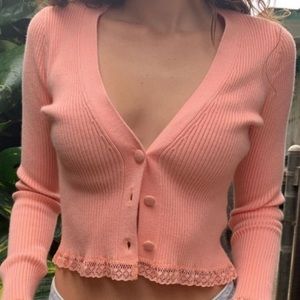 For love and lemons pink cardigan